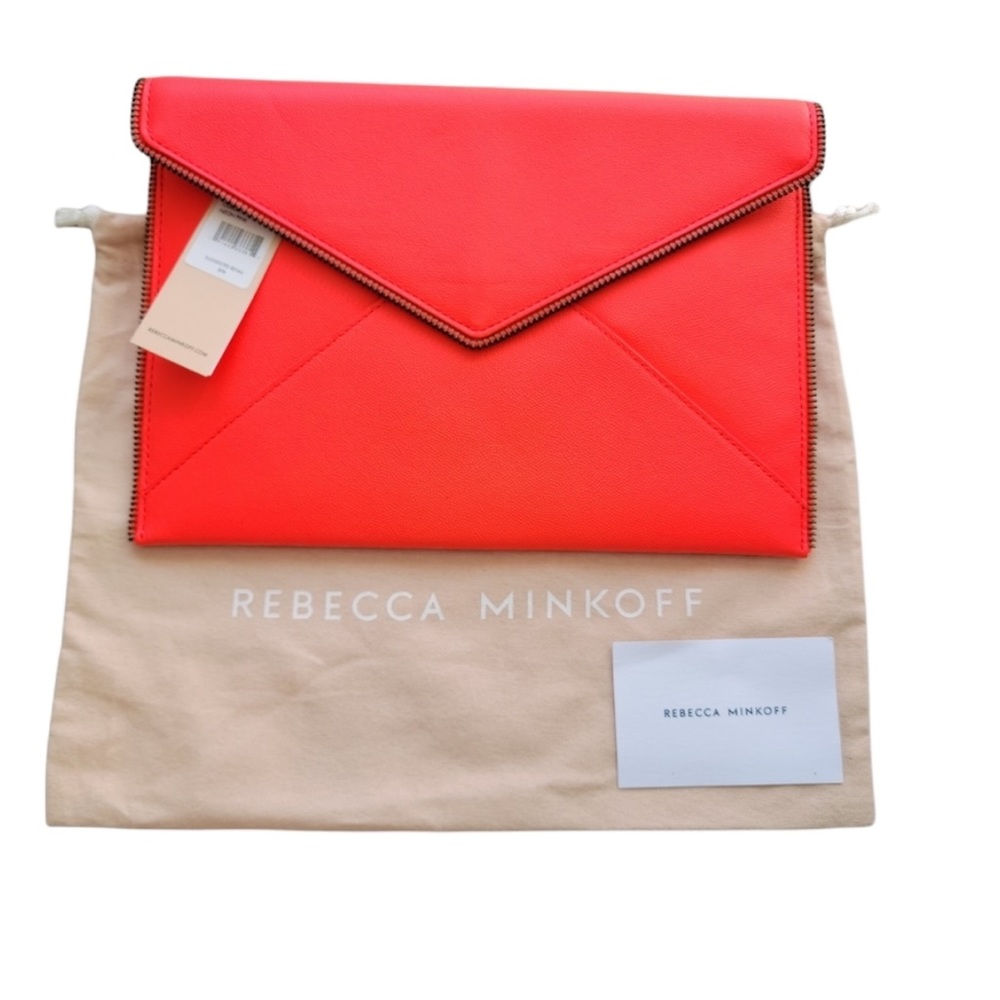 Rebecca Minkoff Leather Neon Clutch